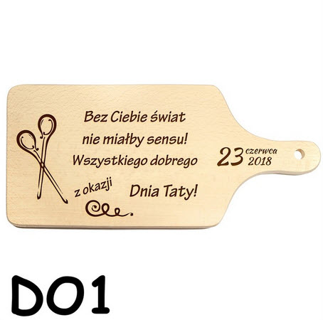 deska drewniana z grawerem